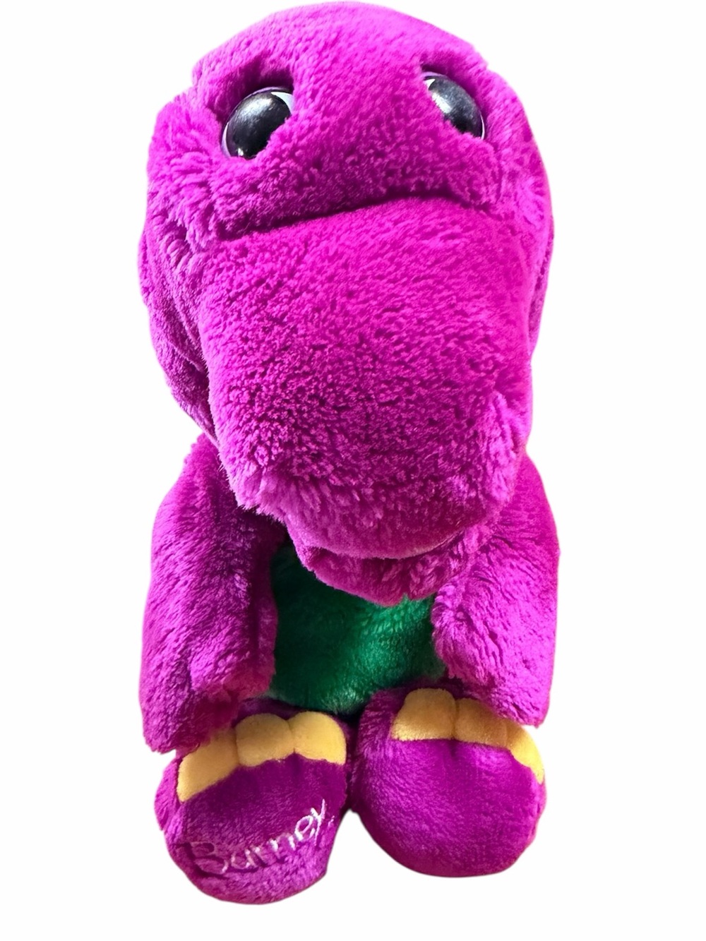 Barney vintage stuffed toy. Good condition. Purple dinosaur with green accents.